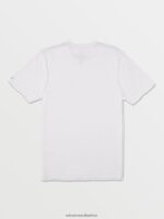 Z0ZR08110 White Men Solid Short Sleeve Pocket Tee Volcom Clothing - Image 3