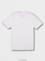 Z0ZR08110 White Men Solid Short Sleeve Pocket Tee Volcom Clothing - Image 6