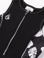Z0ZR081113 Black Women Modulator 1mm Front Zip Short John Wetsuit Volcom Clothing - Image 18