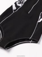 Z0ZR081113 Black Women Modulator 1mm Front Zip Short John Wetsuit Volcom Clothing - Image 3
