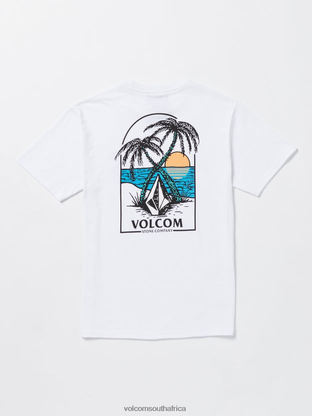 Z0ZR081114 White Boys Glassy Daze Short Sleeve Tee Volcom Clothing - Image 2
