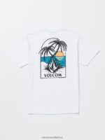 Z0ZR081114 White Boys Glassy Daze Short Sleeve Tee Volcom Clothing - Image 3