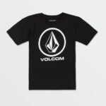 Z0ZR081115 Black Boys Crisp Stone Short Sleeve Tee Volcom Clothing