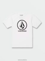 Z0ZR081116 White Boys Crisp Stone Short Sleeve Tee Volcom Clothing