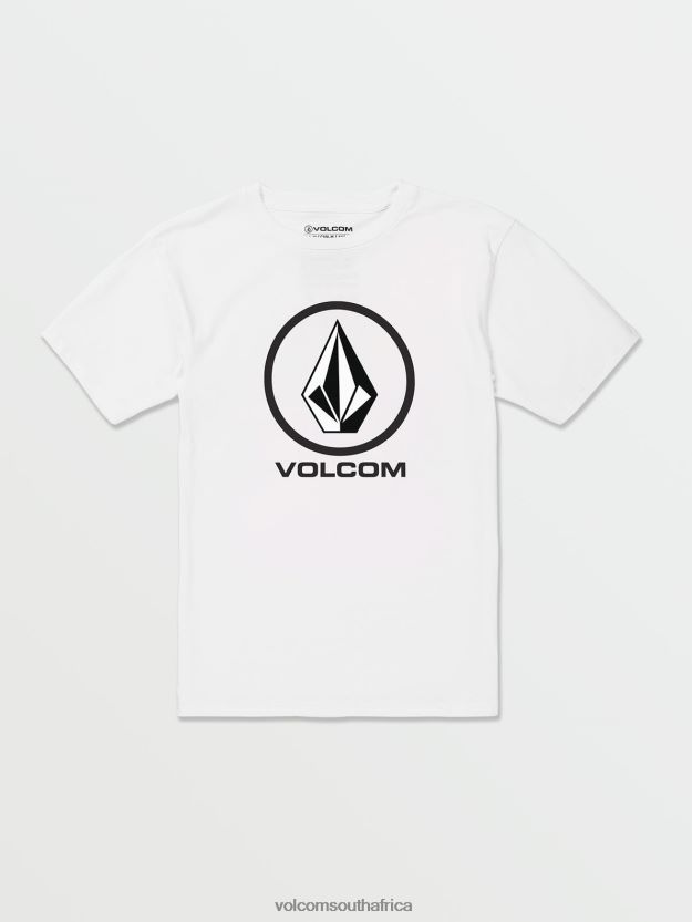 Z0ZR081116 White Boys Crisp Stone Short Sleeve Tee Volcom Clothing - Image 4