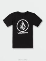 Z0ZR081117 Black Boys Crisp Stone Short Sleeve Tee Volcom Clothing