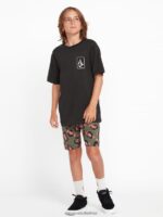 Z0ZR081119 Vintage Black Boys Originator Short Sleeve Tee Volcom Clothing - Image 2
