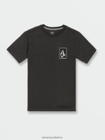 Z0ZR081119 Vintage Black Boys Originator Short Sleeve Tee Volcom Clothing - Image 3