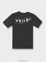 Z0ZR081119 Vintage Black Boys Originator Short Sleeve Tee Volcom Clothing - Image 5