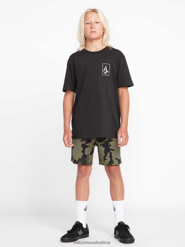 Z0ZR081119 Vintage Black Boys Originator Short Sleeve Tee Volcom Clothing - Image 9