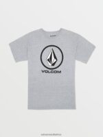 Z0ZR081120 Heather Grey Boys Crisp Stone Short Sleeve Tee Volcom Clothing