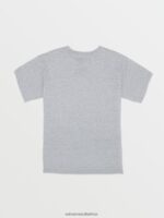 Z0ZR081120 Heather Grey Boys Crisp Stone Short Sleeve Tee Volcom Clothing - Image 3