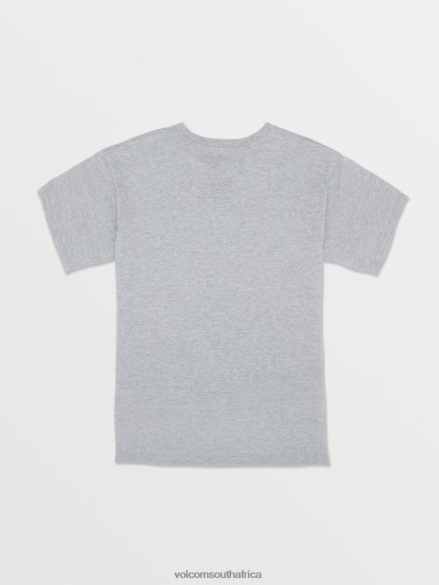Z0ZR081120 Heather Grey Boys Crisp Stone Short Sleeve Tee Volcom Clothing - Image 3