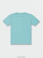 Z0ZR081131 Cali Blue Heather Boys Introspex Short Sleeve Tee Volcom Clothing - Image 2