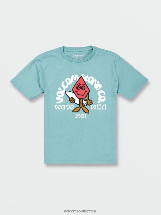 Z0ZR081132 Cali Blue Heather Boys Wave Wild Short Sleeve Tee Volcom Clothing - Image 7