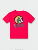 Z0ZR081133 Ribbon Red Boys Introspex Short Sleeve Tee Volcom Clothing