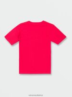 Z0ZR081133 Ribbon Red Boys Introspex Short Sleeve Tee Volcom Clothing - Image 3