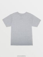 Z0ZR081136 Heather Grey Boys Crisp Stone Short Sleeve Tee Volcom Clothing - Image 2