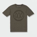 Z0ZR081137 Martini Olive Boys Stone Link Short Sleeve Tee Volcom Clothing