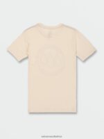 Z0ZR081138 Off White Heather Boys Stone Link Short Sleeve Tee Volcom Clothing - Image 2