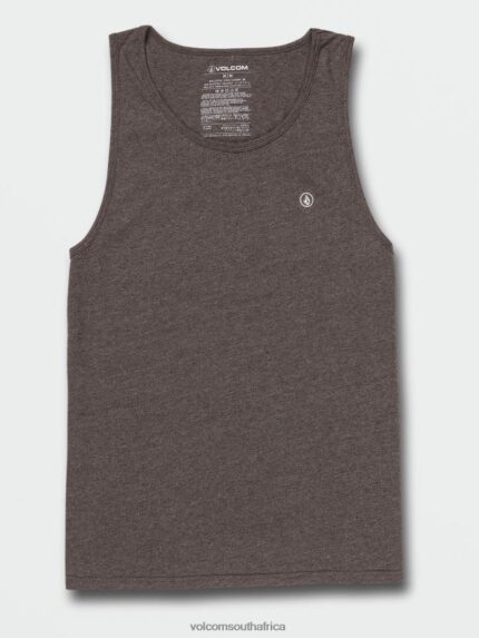 Z0ZR08113 Dark Black Heather Men Solid Heather Tank Volcom Clothing