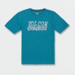 Z0ZR081140 Ocean Teal Heather Boys Correlator Short Sleeve Tee Volcom Clothing