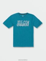 Z0ZR081140 Ocean Teal Heather Boys Correlator Short Sleeve Tee Volcom Clothing