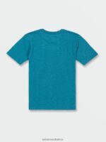 Z0ZR081140 Ocean Teal Heather Boys Correlator Short Sleeve Tee Volcom Clothing - Image 3
