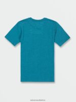 Z0ZR081142 Ocean Teal Heather Boys Correlator Short Sleeve Tee Volcom Clothing - Image 2