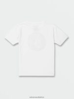 Z0ZR081144 White Combo Boys Circle Stone Short Sleeve Tee Volcom Clothing - Image 3