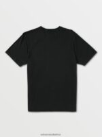 Z0ZR08114 Black Men Solid Short Sleeve Pocket Tee Volcom Clothing - Image 2