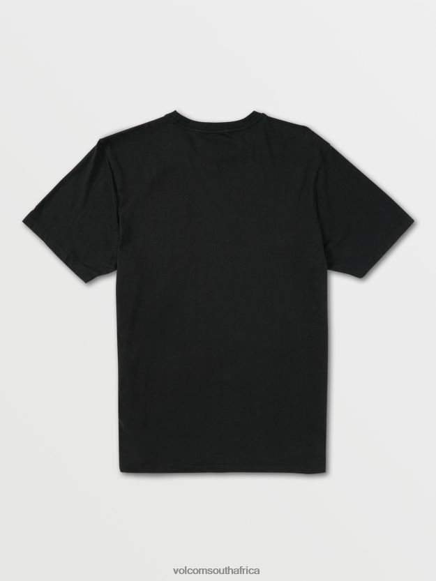 Z0ZR08114 Black Men Solid Short Sleeve Pocket Tee Volcom Clothing - Image 2