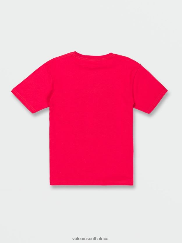 Z0ZR081152 Ribbon Red Boys Concourse Short Sleeve Tee Volcom Clothing - Image 2