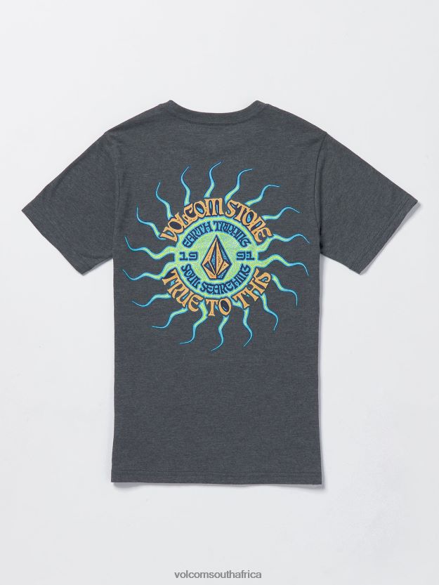 Z0ZR081158 Dark Black Heather Boys Visualizer Short Sleeve Tee Volcom Clothing - Image 3