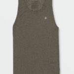 Z0ZR08115 Martini Olive Men Solid Heather Tank Volcom Clothing