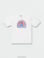 Z0ZR081160 White Boys Huskerdont Short Sleeve Tee Volcom Clothing
