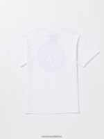 Z0ZR081161 White Boys Crisp Stone Fill Short Sleeve Tee Volcom Clothing - Image 2