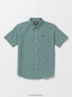 Z0ZR081164 Service Blue Boys Mistere Short Sleevew Shirt Volcom Clothing