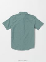 Z0ZR081164 Service Blue Boys Mistere Short Sleevew Shirt Volcom Clothing - Image 3