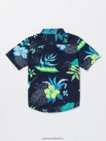 Z0ZR081165 Navy Boys Mistere Short Sleeve Shirt Volcom Clothing - Image 2