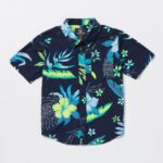 Z0ZR081165 Navy Boys Mistere Short Sleeve Shirt Volcom Clothing