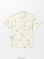 Z0ZR081166 Dirty White Boys Scaler Stone Short Sleeve Shirt Volcom Clothing - Image 2