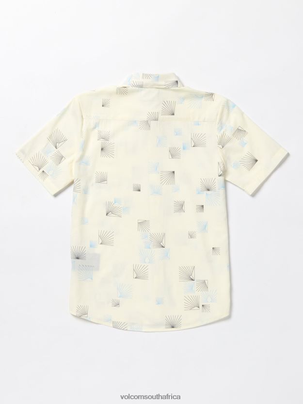 Z0ZR081166 Dirty White Boys Scaler Stone Short Sleeve Shirt Volcom Clothing - Image 2
