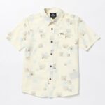 Z0ZR081166 Dirty White Boys Scaler Stone Short Sleeve Shirt Volcom Clothing