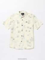 Z0ZR081166 Dirty White Boys Scaler Stone Short Sleeve Shirt Volcom Clothing