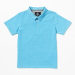 Z0ZR081167 Turkish Blue Boys Wowzer Polo Short Sleeve Shirt Volcom Clothing
