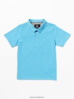 Z0ZR081167 Turkish Blue Boys Wowzer Polo Short Sleeve Shirt Volcom Clothing