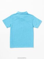 Z0ZR081167 Turkish Blue Boys Wowzer Polo Short Sleeve Shirt Volcom Clothing - Image 3