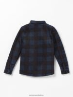 Z0ZR081168 Navy Boys Bowered Fleece Long Sleeve Shirt Volcom Clothing - Image 2