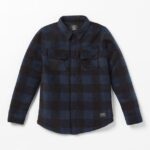 Z0ZR081168 Navy Boys Bowered Fleece Long Sleeve Shirt Volcom Clothing